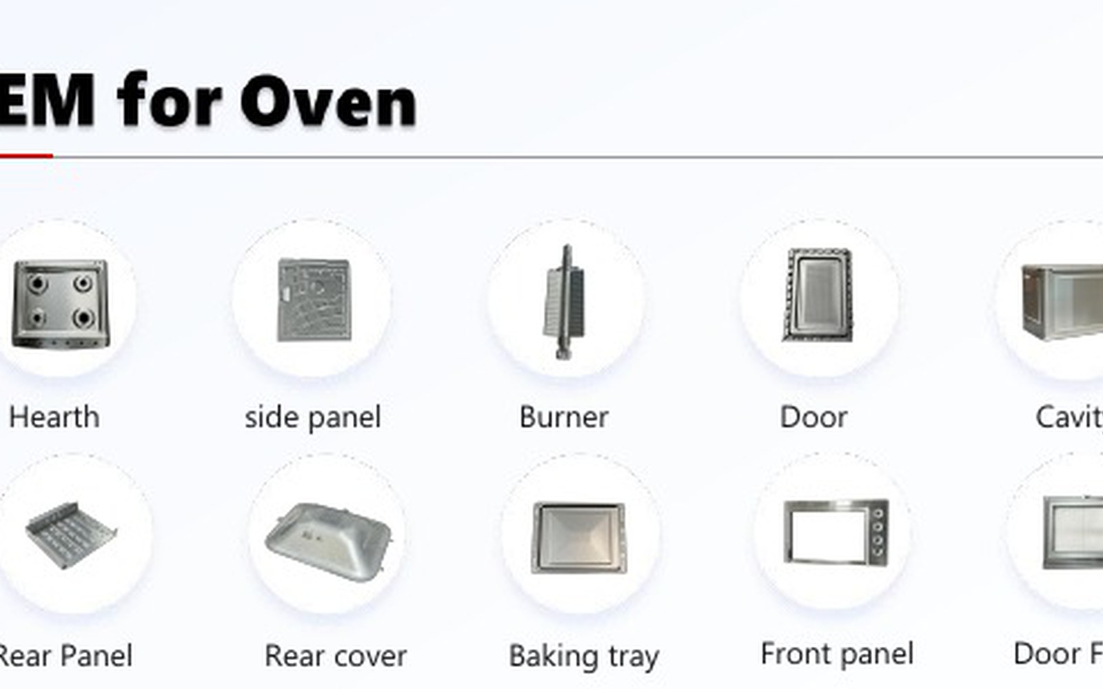 Appliance metal parts